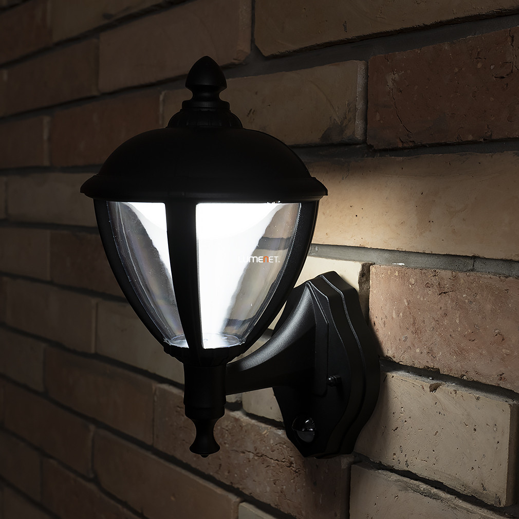 Mozgásérzékelős kültéri LED falikar, fekete - Unite Lutec 5260103012