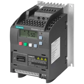   Siemens 6SL3210-5BE17-5CV0 frekvenciaváltó, 3x380-480VAC 0,75kW/2,2A, beépített C3 szűrővel, BOP panellel, Siemens V20 Sinamics