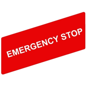   Schneider Electric Easy Harmony XB2 - ZBY04330C - Felirati tábla, 8x27 mm, jelölt EMERGENCY STOP, műanyag