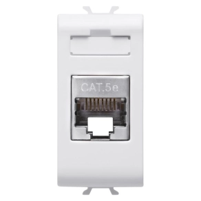   Chorus fényes fehér 1xRJ45 Cat5e FTP aljzat, 1 modulos GW10422 Gewiss