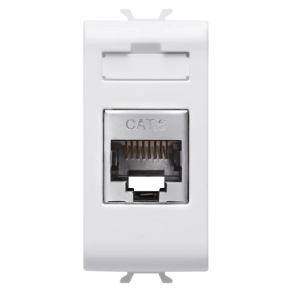   Chorus fényes fehér 1xRJ45 Cat6 FTP aljzat, 1 modulos GW10424 Gewiss