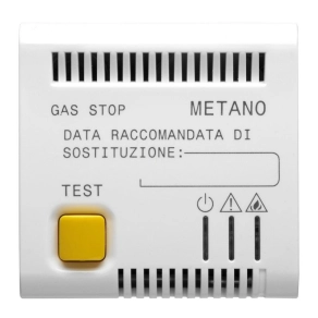   Chorus fényes fehér Metán gáz érzékelő, 12V AC/DC 2 modulos GW10712 Gewiss