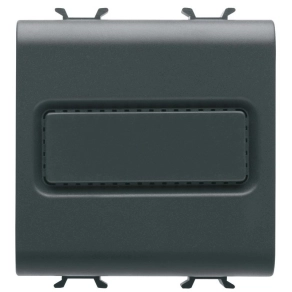   Chorus matt fekete Csengő 3 szólamú, 12V AC/DC 6VA 80dB, 2 modulos, GW12611 Gewiss