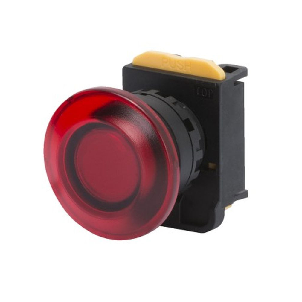 Gewiss gomba nyomófej d22 40mm piros reteszelt 74PS IP66 (74364)