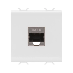   Chorus fényes fehér 1xRJ45 Cat6 FTP aljzat, 2 modulos GW10437 Gewiss