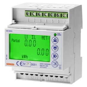   Gewiss Fogyasztásmérő áramváltós 3F digitális, MID hitelesített, DIN sínre, 4 modulos CT/5A IP20 GWD6809