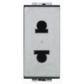   BTICINO Light Tech NT4125 2P euro-amerikai 16A 127/250V 1m (GYV) biztonsági zsalus, fehér