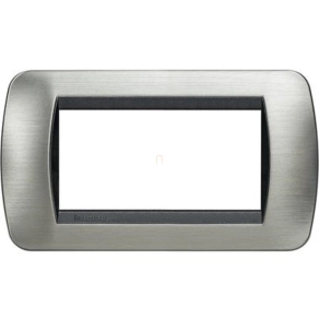 BTICINO Living L4804ACS takarókeret 4m csiszolt acél