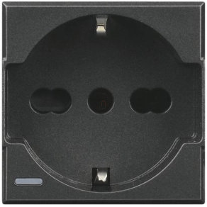 BTICINO Axolute HS4140/16  2P+F 2 modulos fekete 16A