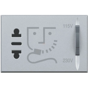 Axolute HC4177 borotva aljzat 3 modulos, szürke