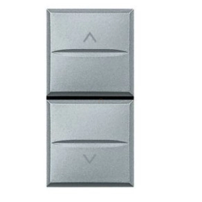   BTICINO Axolute dupla nyomógomb 1 mod, szürke, reteszelt HC4037