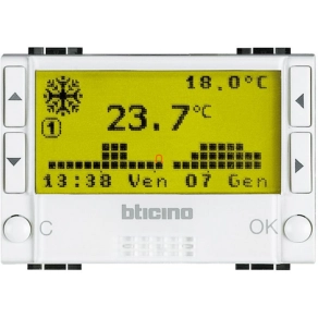   BTICINO N4451 Light programozható termosztát digitális, napi/heti