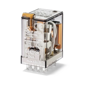   Finder 55.34.8.024.0050 miniatűr ipari relé 4CO(váltó) 7A 24V AC, LED-es