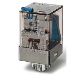   Finder 60.12.9.024.0040 ipari relé 2CO(váltó) 10A 24V DC, 8 lábú