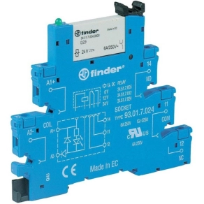 Finder 38.51.3.240.0060 csatoló relé, 1 váltóé, 6A