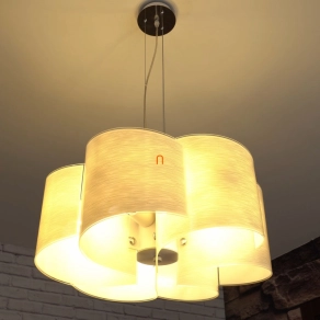   Csíkos függesztett lámpa 6 foglalattal, üveg - Joyce Luce Design I-JOYCE/S6