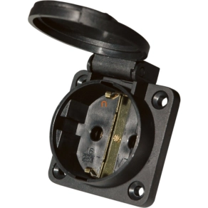   Háztartási dugalj SCHUKO IP54 FEKETE VZ 16S/Black (103753) SEZ