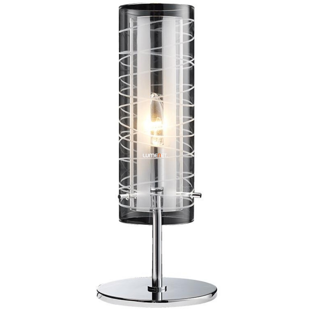 Asztali üveg lámpa, spirál mintás, 38 cm - Palmira Luxera 68002, 1xE14 foglalattal