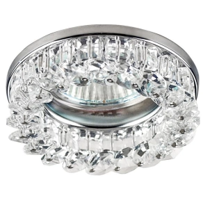   Süllyesztett kristály spot lámpa, 8,2 cm, króm - Crystals Emithor 71033