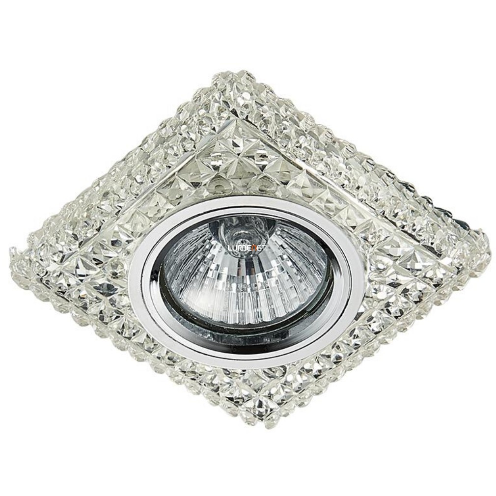 Süllyesztett szögletes spot lámpa kristály berakással - Elegant Emithor 71096