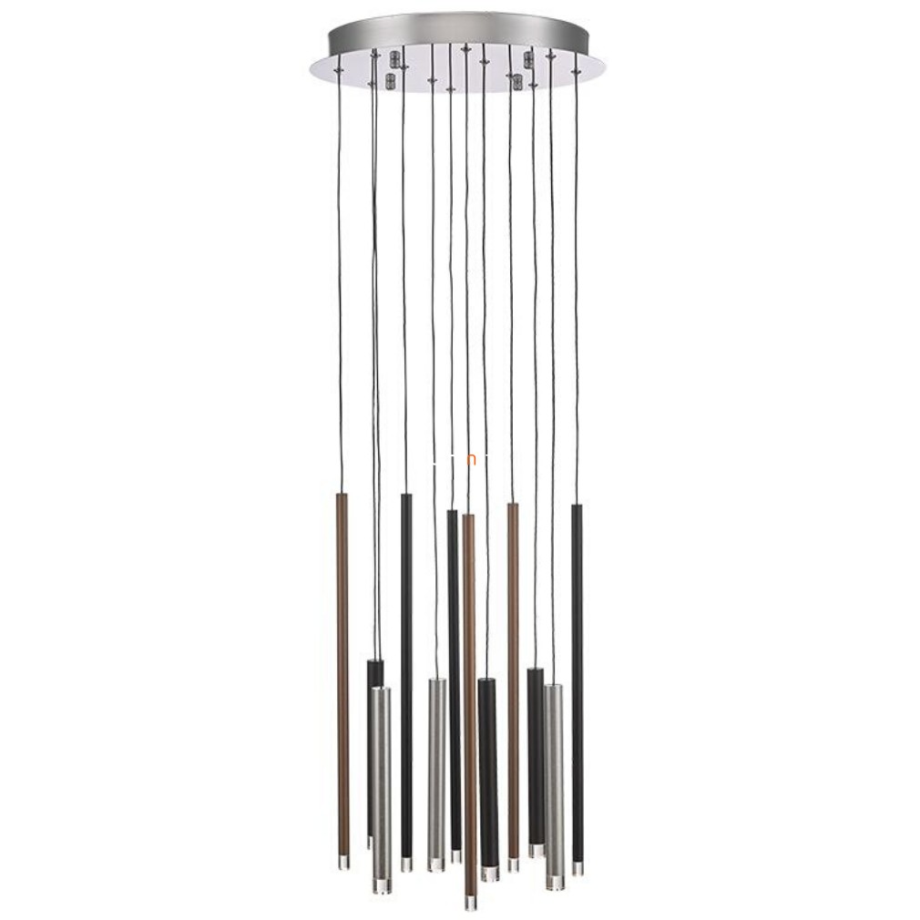 Függesztett LED lámpa 24 W, melegfehér, fekete-króm-barna színű - La Vela Luxera 64404