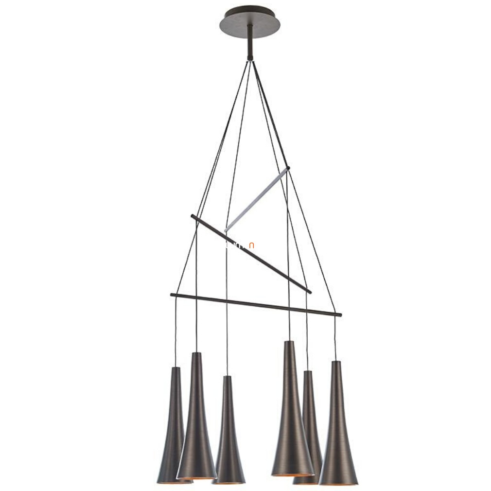 Modern LED csillár barna színben, 3 pálcás - Madera Luxera 64412
