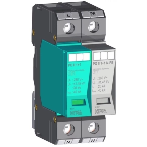   PO II 1+1 280V túlfeszültség levezető 20kA T2 (C) 82.017 KIWA