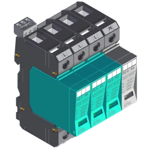   PO II 3+1 R 280V túlfeszültség levezető távjelzős 20kA T2 (C) 82.020 KIWA