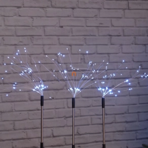   LED dekoráció – leszúrható világító fenyőágak, kültéri és beltéri, hideg fehér, időzítő