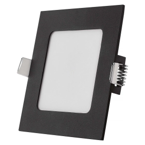   LED süllyesztett lámpatest négyzet, fekete, 7W , szabályozható - Nexxo Emos ZD2323