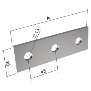   Kábeltálca/kábellétra szerelési kiegészítő idom 85x40 omega kengyel, VS 41X17 F Kopos