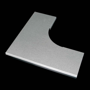   Kábeltálca fedél 90 fok süllyedő idomhoz 125x90mm rozsdamentes, NIXVO 90X125 IX Kopos