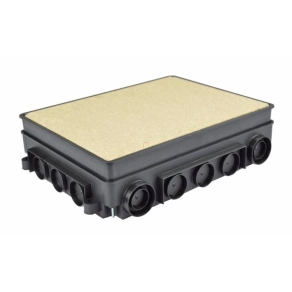   Padlódoboz 250x332 állítható 80-95mm betonszintig sötétszürke fedéllel, KUP 80 FB Kopos