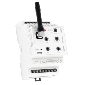   RFDA-73M/RGB - RGB fényerőszabályzó, dimmer aktor 12-24V DC tápfeszültségű LED, LED szalag és RGB LED szalag fényerő-szabályzásához, Elko Ep, 4916