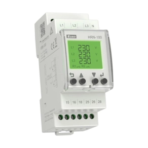   HRN-100/2 Többfunkciós feszültségfelügyeleti relé 3 fázisra LCD kijelzővel, Elko Ep, 9400
