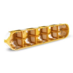   Gipszkarton doboz 5-ös, 50mm mély, sárga, légtömített KPL 64-50/5LD NA Kopos