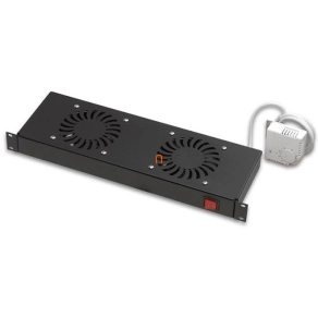   Legrand ventilátor 1U-19" 2pontos 150mm 2 ventilátoros + termosztát fekete Estap - EC1U2V