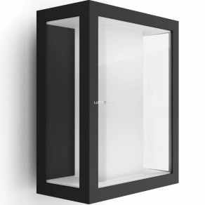   Philips Hue LED kültéri fali lámpa, 19x24cm, fekete (Impress)