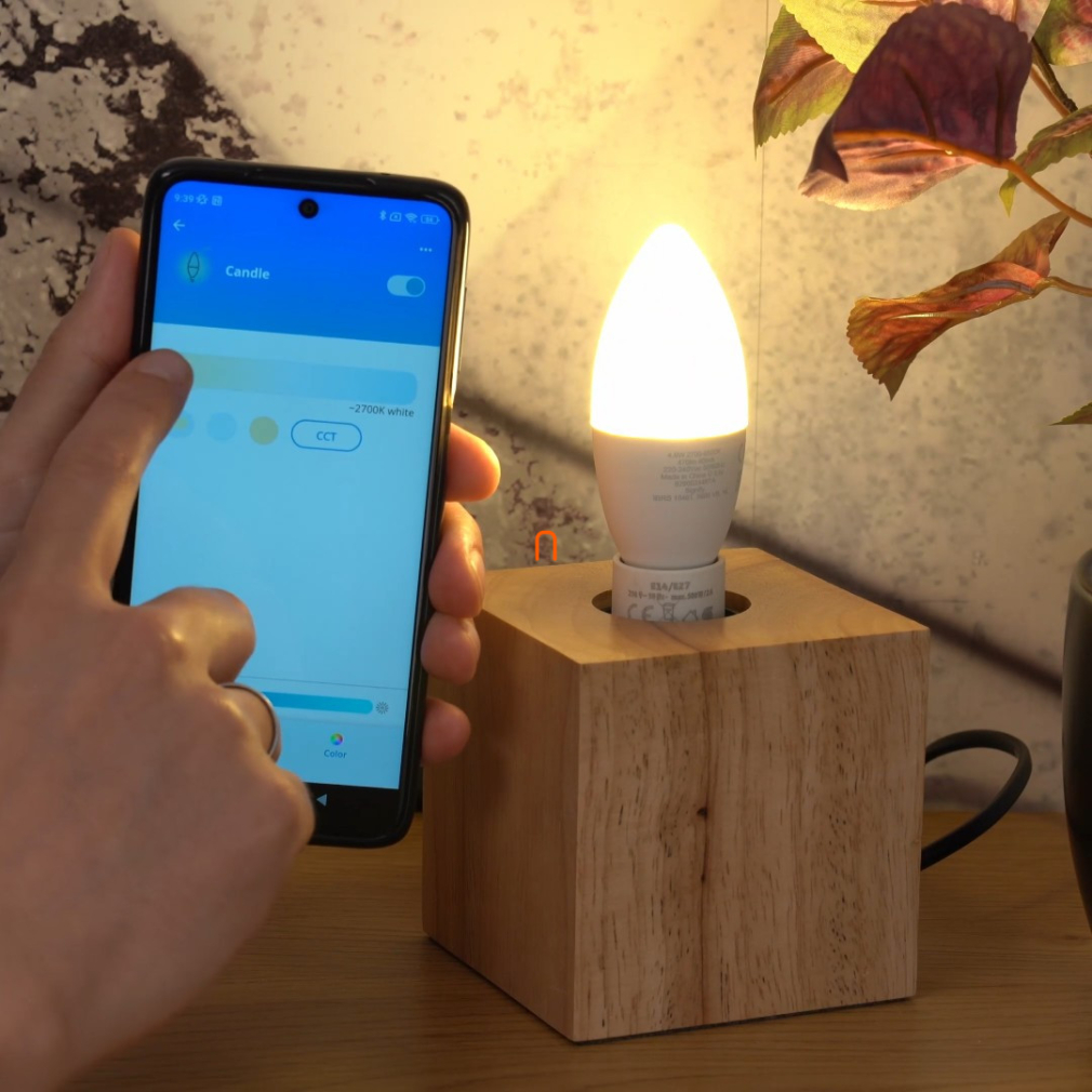 WiZ Wi-Fi C37 E14 LED 4,9W 470lm CRI90 2700-6500K szabályozható - 40W izzó helyett