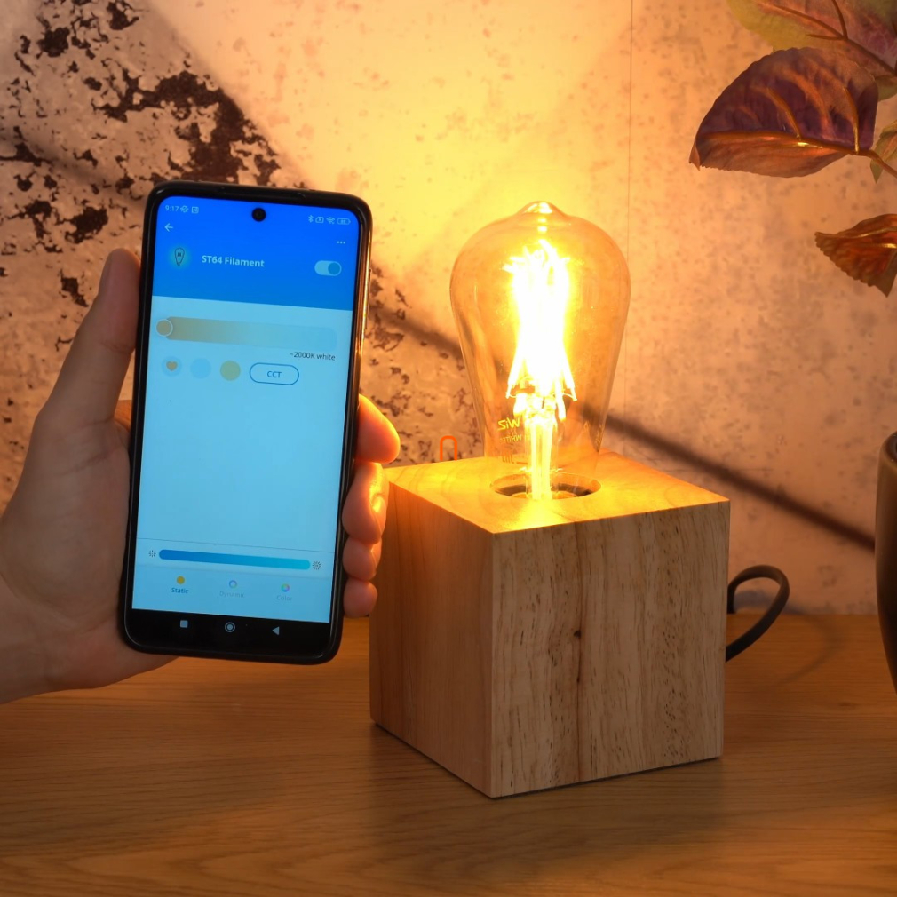 WiZ Wi-Fi ST64 E27 LED 6,7W 640lm CRI90 2000-5000K szabályozható - 50W izzó helyett