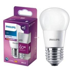   Philips E27 LED kisgömb 7W 806lm 4000K hidegfehér opál - 60W izzó helyett