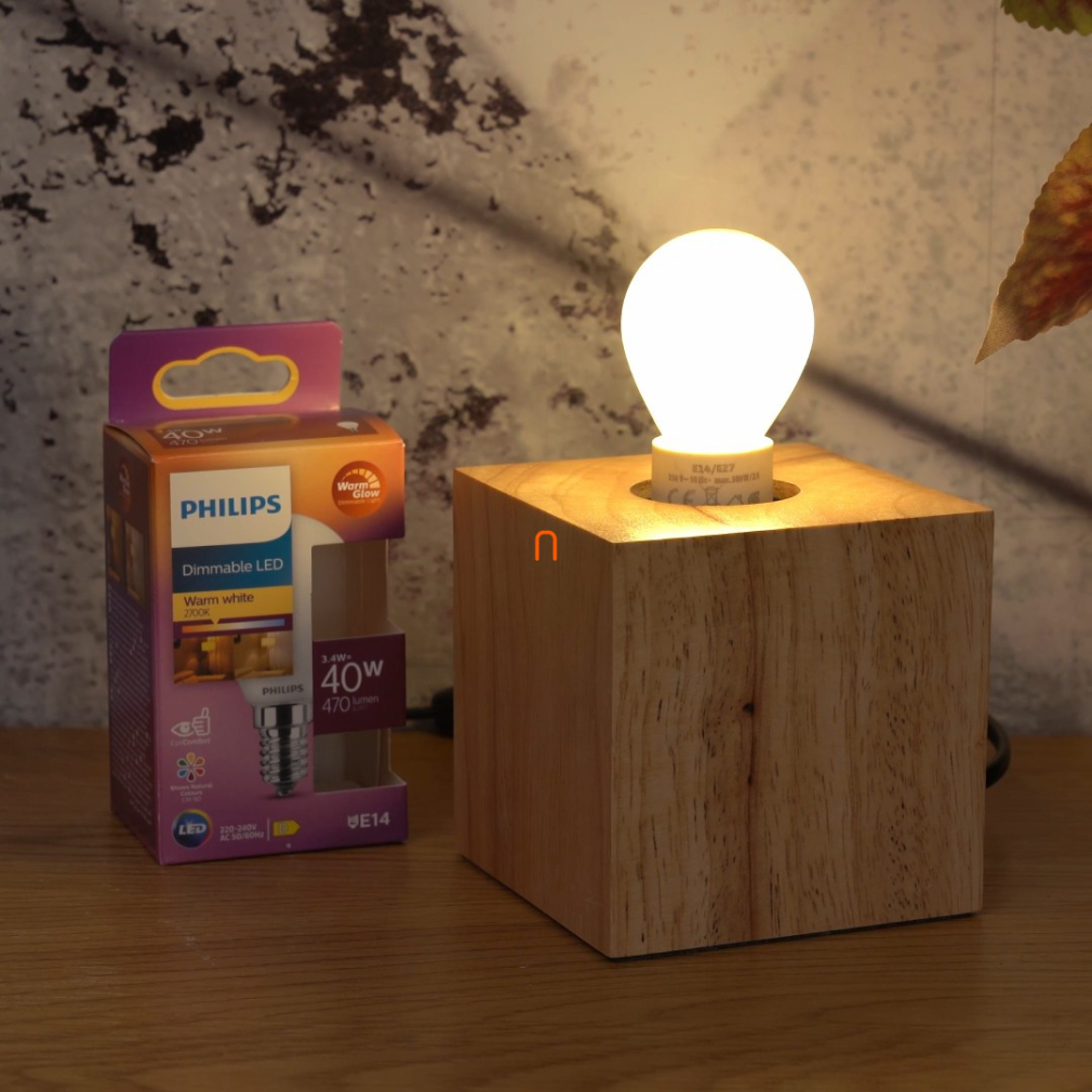 Philips E14 LED kisgömb 3,4W 470lm extra melegfehér - 40W izzó helyett (Calssic WarmGlow)
