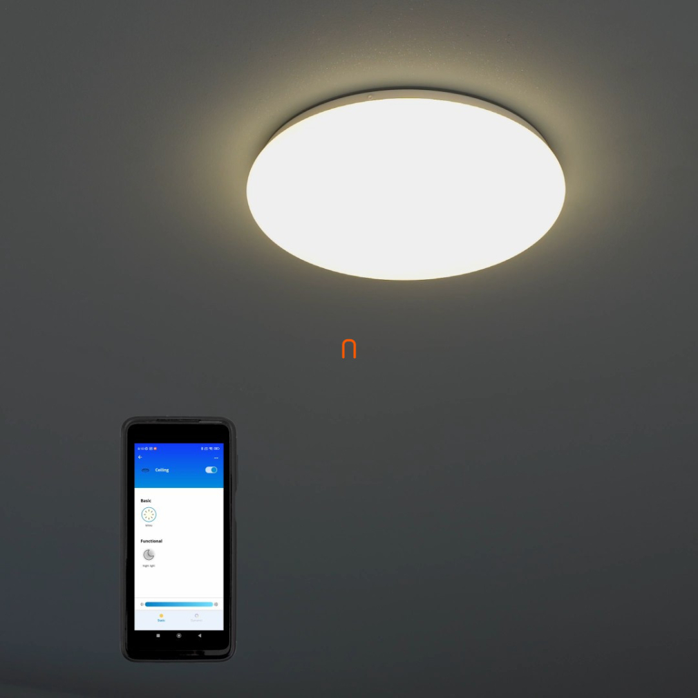 WiZ Adria Wi-Fi/BT 17W 1600lm 2700K szabályozható mennyezeti LED lámpa 32cm