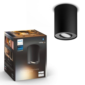   Philips Hue Bluetooth Pillar White Ambiance mennyezeti spot lámpa, fekete