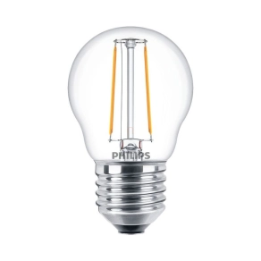   LED kisgömb 2W E27 250lm 2700K meleg fehér fényforrás 300fok Ra80 230V Classic LEDluster átlátszó 929001238792 Philips