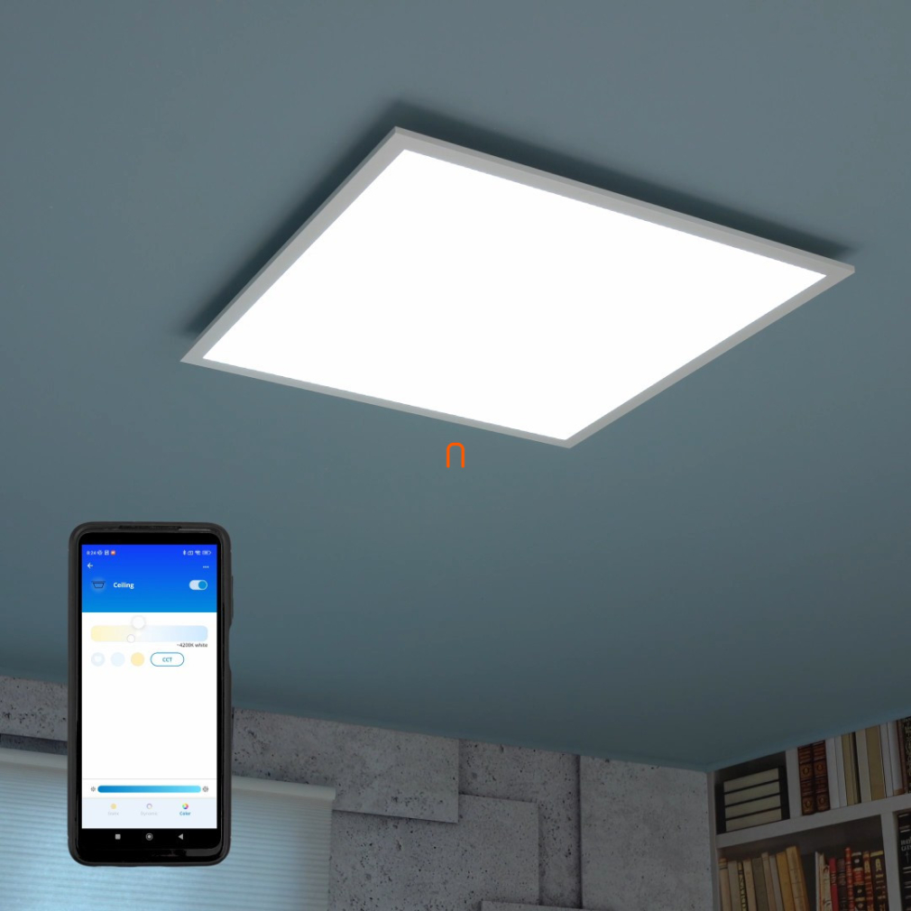 WiZ Ceiling SQ 36W 3400lm 2700-6500K mennyezeti LED panel, fehér