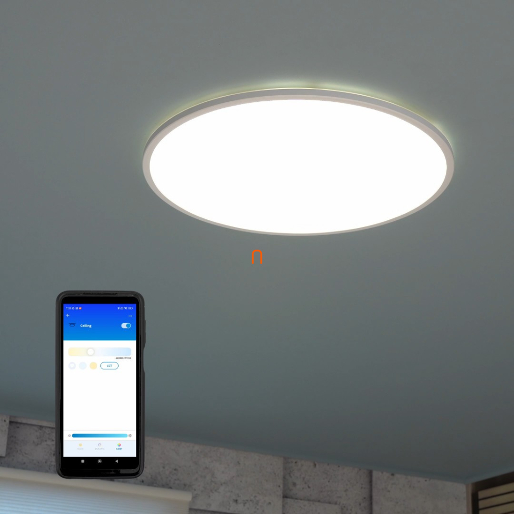 WiZ Super Slim 36W 3800lm 2700-6500K mennyezeti LED lámpa, fehér