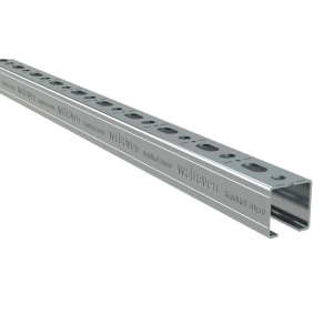   BIS RapidRail profilsín 27x18x2000mm/1.0 perforált, nútszélesség 15mm 650527182 Walraven