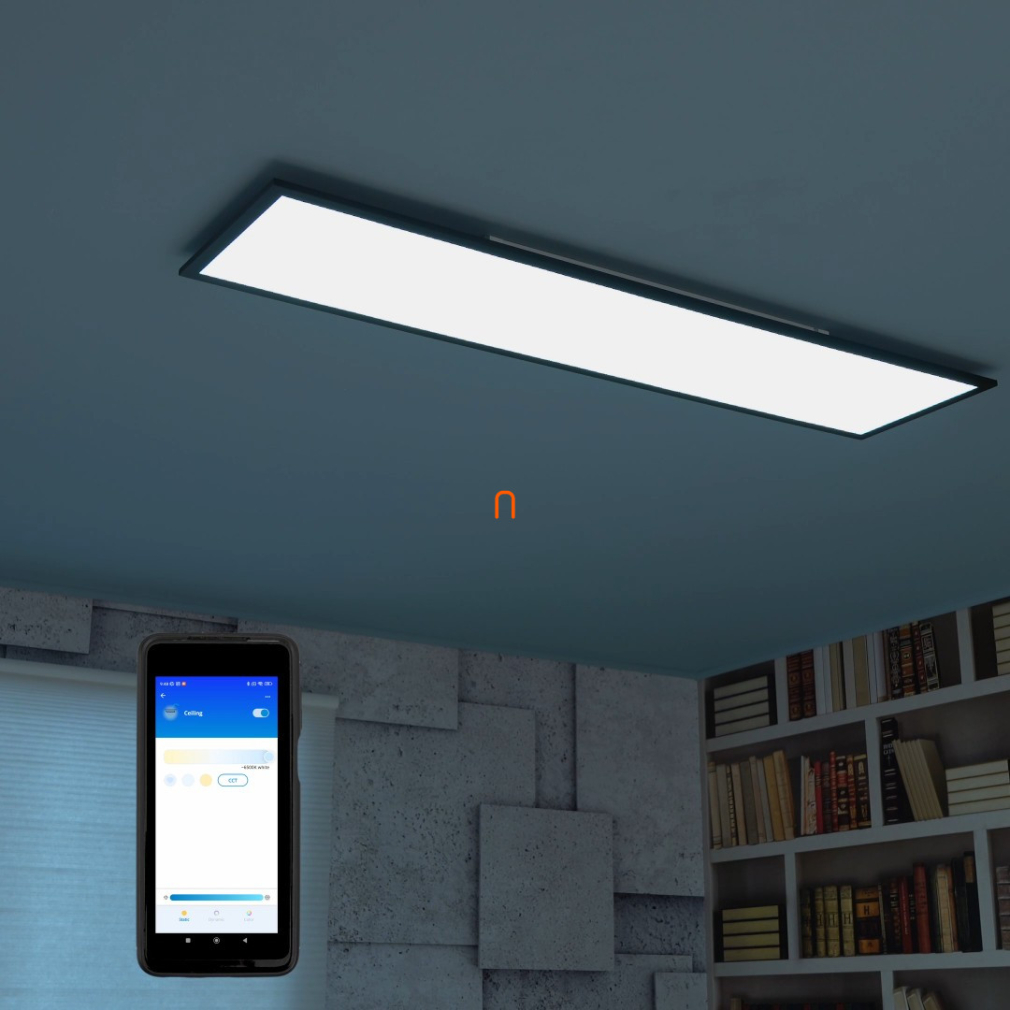 WiZ Ceiling RT 36W 3400lm 2700-6500K mennyezeti LED panel, fekete