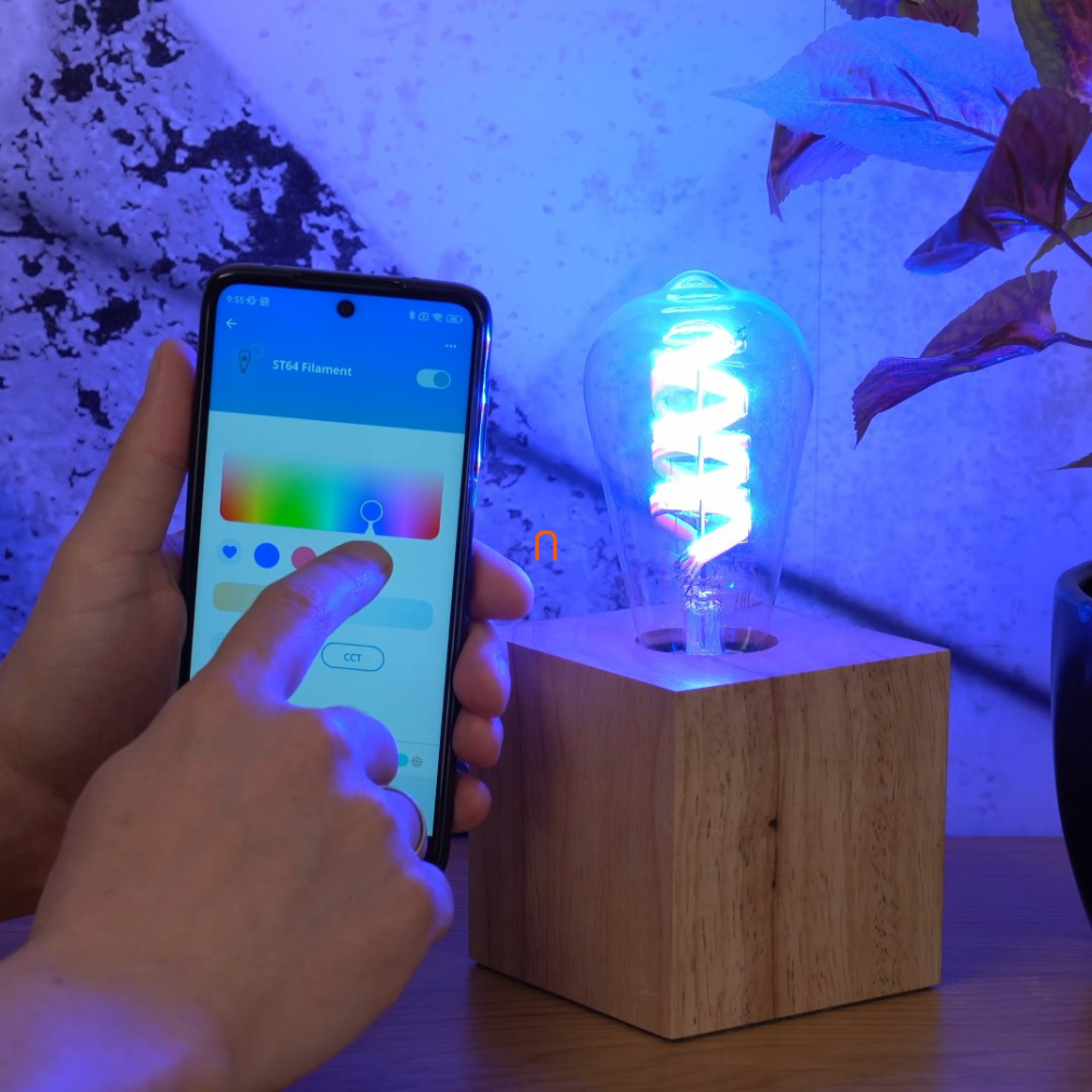 WiZ okos E27 RGBW filament LED, Edison forma, 2200-6500 K, 40 W izzó helyett (RGBW)